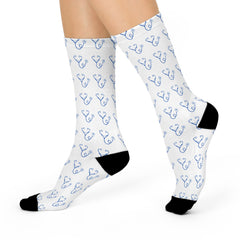 Stethoscope Design Crew Socks | Medical-Themed Cushioned Socks