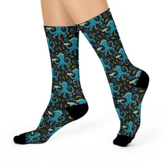 Funny Octopus Print Socks: Novelty Ocean Animal Socks