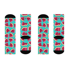 Watermelon Slices Printed Crew Socks