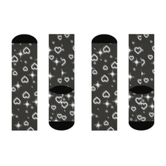 Silver Kisses Cushioned Crew Socks