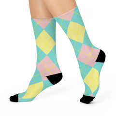 Easter Argyle Cushioned Crew Socks