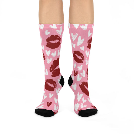 Kiss Me Cushioned Crew Socks