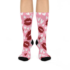 Kiss Me Cushioned Crew Socks