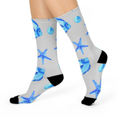 Starfish Cushioned Crew Socks Unisex Soft One-Size Socks