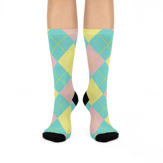 Easter Argyle Cushioned Crew Socks