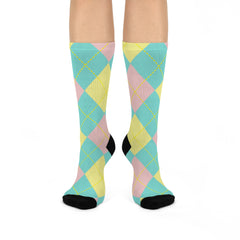 Easter Argyle Cushioned Crew Socks