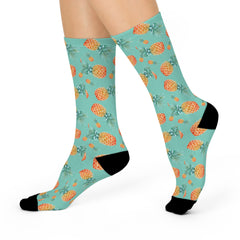 Pineapple Cushioned Crew Socks Premium One-Size Socks