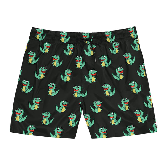 Crocodile Print Men's Mid-Length Swim Shorts (AOP)