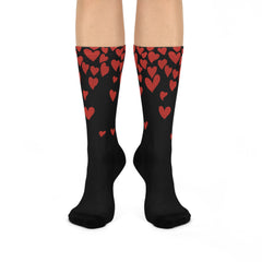 Raining Love Cushioned Crew Socks