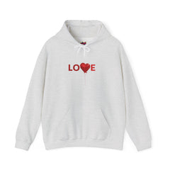 Heart Balloon Graphic Hoodie Valentine's Day Hoodie Red Heart Romantic Gifts Unisex Heavy Blend™ Hooded Sweatshirt