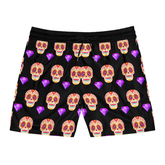 Mens Sugar Skull Swim Shorts