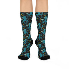 Funny Octopus Print Socks: Novelty Ocean Animal Socks