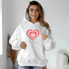 Retro Heart Graphic Hoodie – Unisex Valentine’s Sweatshirt