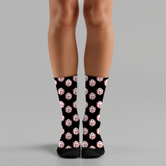 Valentines Day Socks | Cute Couples Black Dice Socks Gift