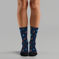 Old School Tattoo Socks Retro Ink Style Crew Socks Unique Gift for Tattoo Lovers