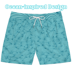 Mens Blue Ocean Swim Shorts