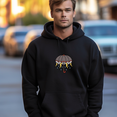 Crying Umbrella Tattoo Hoodie – Unisex Cozy Pullover