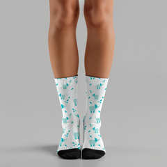 Elephant Socks – Cute Animal Print Crew Socks