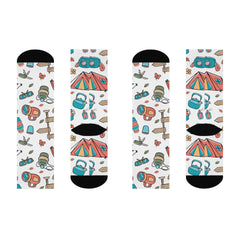 Camping Supplies Crew Socks – Fun Outdoor One-Size Socks