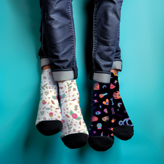Neon Gothic Socks: Snakes, Stars, and Symbols - Hollywood Betty Collection