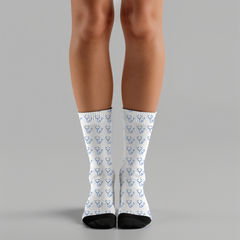 Stethoscope Design Crew Socks | Medical-Themed Cushioned Socks