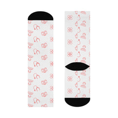 Medical Socks: Red Medical Symbols – Nurse & Doctor Gift