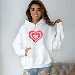 Retro Heart Graphic Hoodie – Unisex Valentine’s Sweatshirt