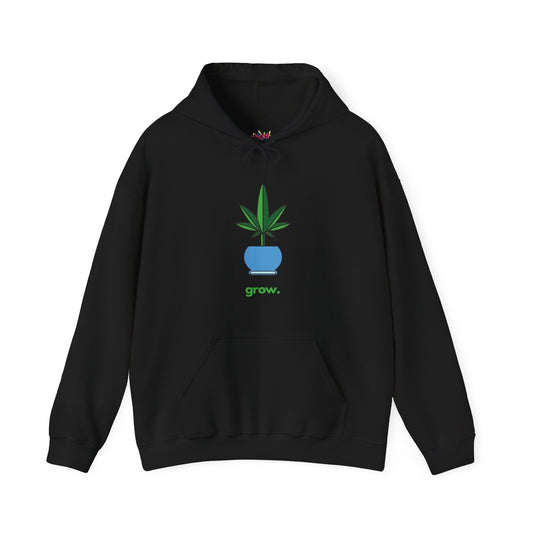 Grow Cannabis Plant Hoodie Gift for Gardener Gift for Pothead Plant Lover Unisex Heavy Blend™ Hooded Sweatshirt