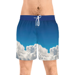 Clouds Men's Mid-Length Swim Shorts (AOP)