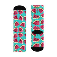 Watermelon Slices Printed Crew Socks