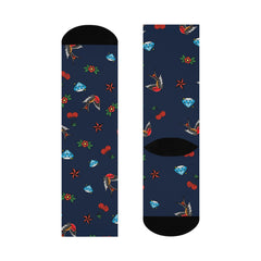 Old School Tattoo Socks Retro Ink Style Crew Socks Unique Gift for Tattoo Lovers