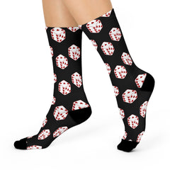 Valentines Day Socks | Cute Couples Black Dice Socks Gift