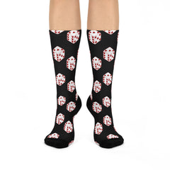 Valentines Day Socks | Cute Couples Black Dice Socks Gift