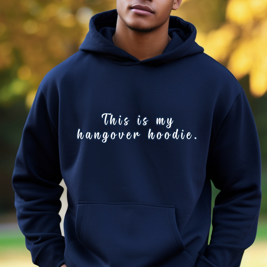 Funny Hangover Hoodie – Unisex Navy Blue Loungewear