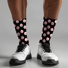 Valentines Day Socks | Cute Couples Black Dice Socks Gift