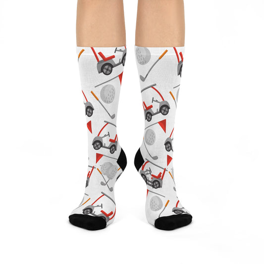 Golf Cart Crew Socks – Fun Socks for Golf Enthusiasts