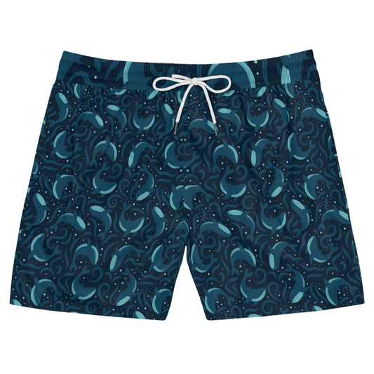 Mens Swim Shorts Beach Shorts Gift for Him Summer Vacation Swim Trunks with Mesh Liner Pool Party Swimwear Father's Day