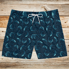 Mens Swim Shorts Beach Shorts Gift for Him Summer Vacation Swim Trunks with Mesh Liner Pool Party Swimwear Father's Day