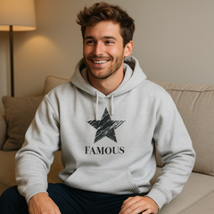 Light Blue Retro Star Hoodie – Self-Love Unisex Graphic Sweatshirt