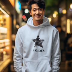 Light Blue Retro Star Hoodie – Self-Love Unisex Graphic Sweatshirt