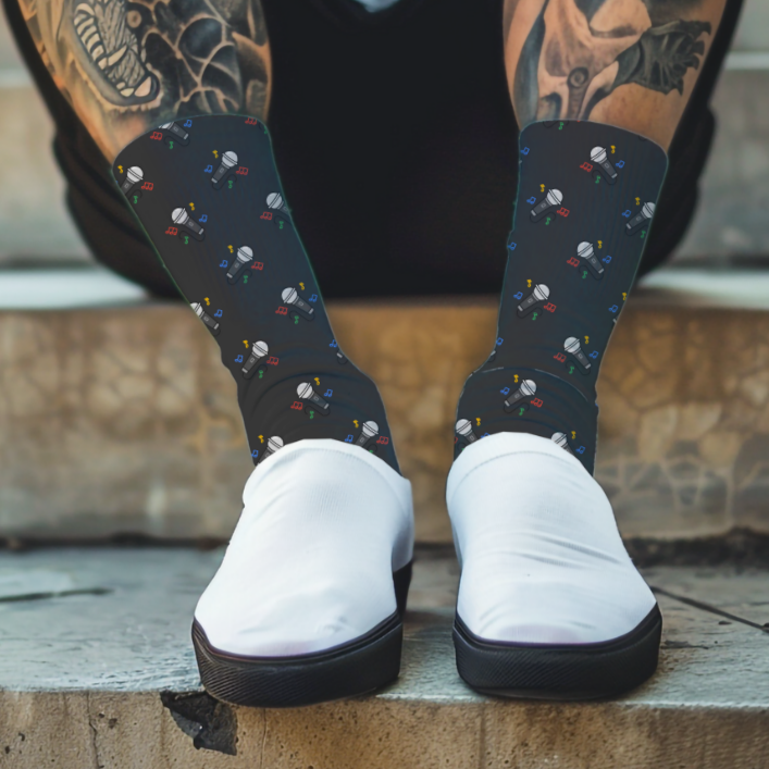 Musician’s Microphone Crew Socks