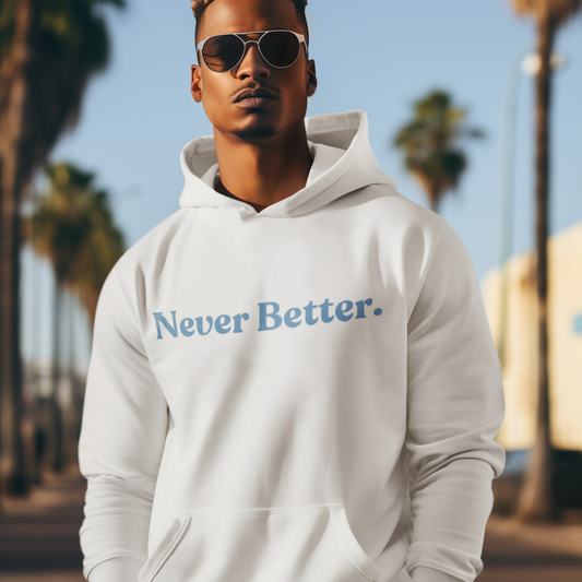 Positive Vibes Ash Gray Hoodie – Unisex Heavy-Blend Sweatshirt