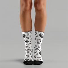 Old School Tattoo Socks – Unisex Cushioned Crew Socks