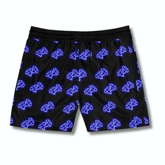 Mens Neon Swim Shorts - Diamond Print Swim Trunks