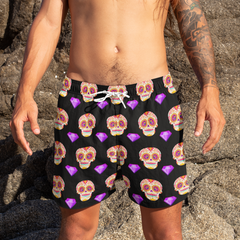 Mens Sugar Skull Swim Shorts