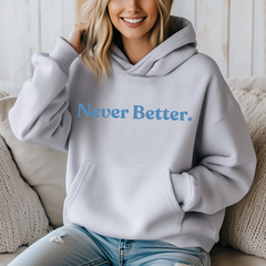 Positive Vibes Ash Gray Hoodie – Unisex Heavy-Blend Sweatshirt