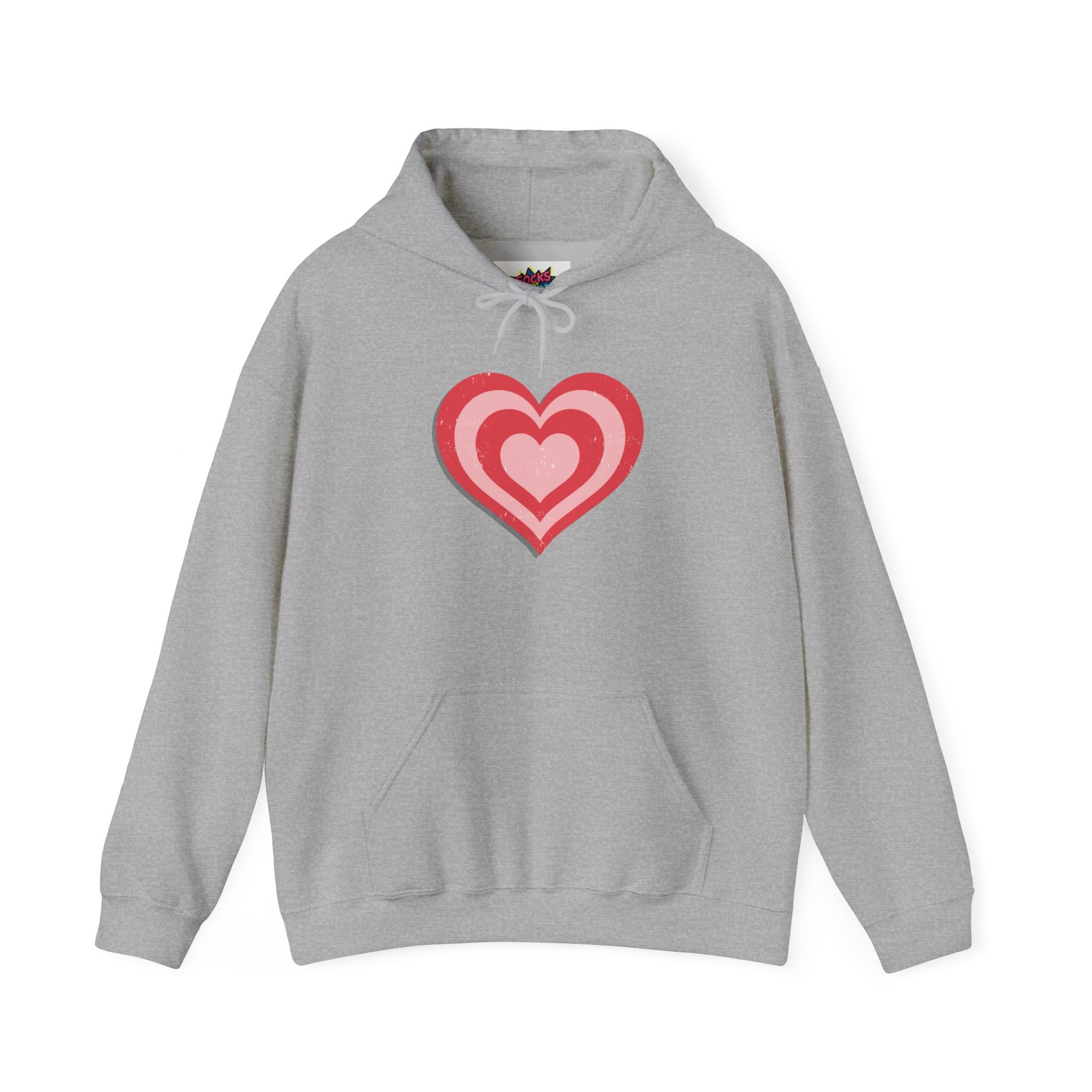 Retro Heart Graphic Hoodie – Unisex Valentine’s Sweatshirt