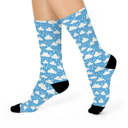 Rain Cloud Cushioned Crew Socks