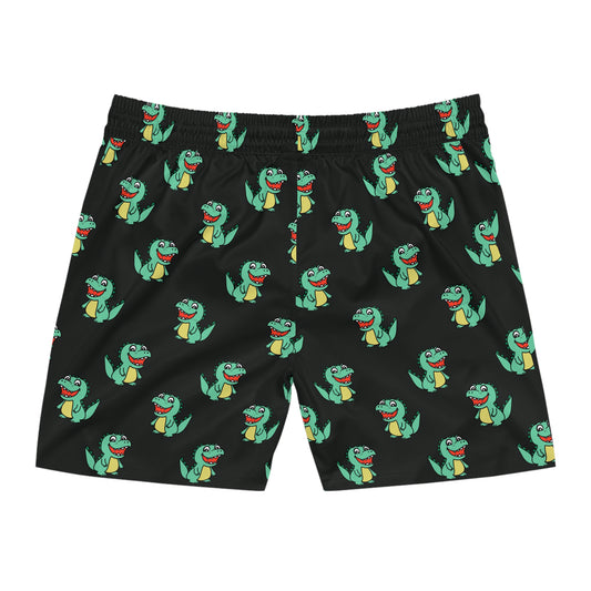 Crocodile Print Men's Mid-Length Swim Shorts (AOP)