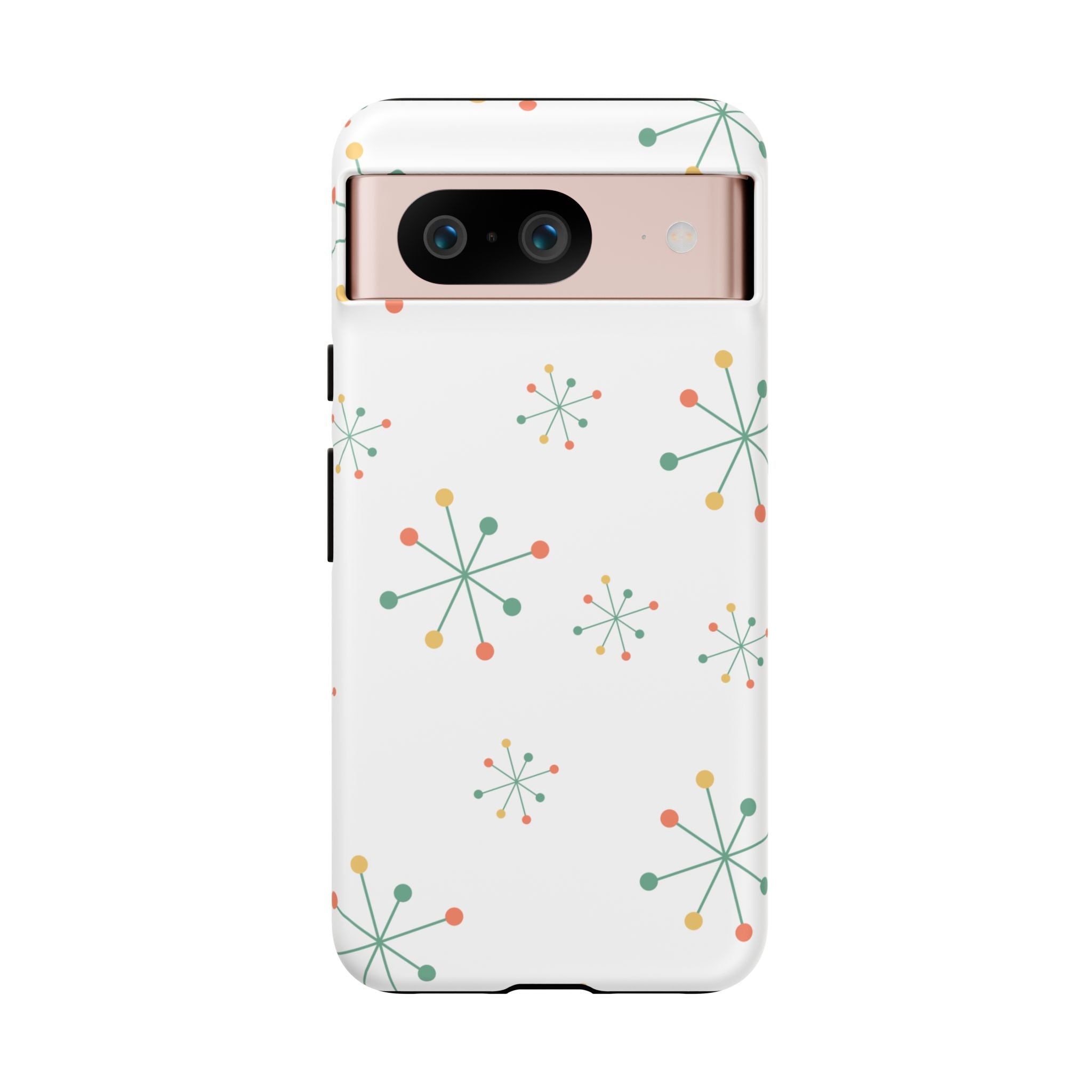 Mid-Century Modern Phone Case for iPhone, Samsung Galaxy, Google Pixel Retro Atomic Starburst Design, Durable Protection, Vintage Style